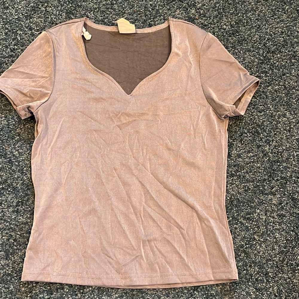 Grey shimmer top